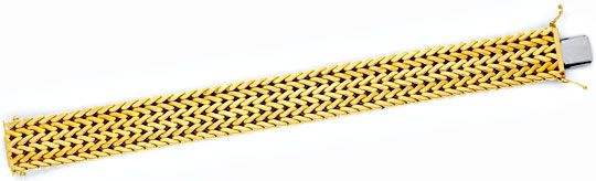 Foto 1 - Breites Gold-Armband Gelbgold Teil Mattiert, K2101