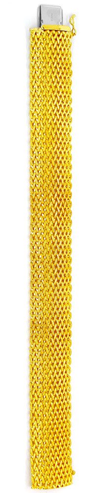 Foto 3 - Gelbgold-Armband in gewölbtem Fantasie Strickmuster 14K, K2936