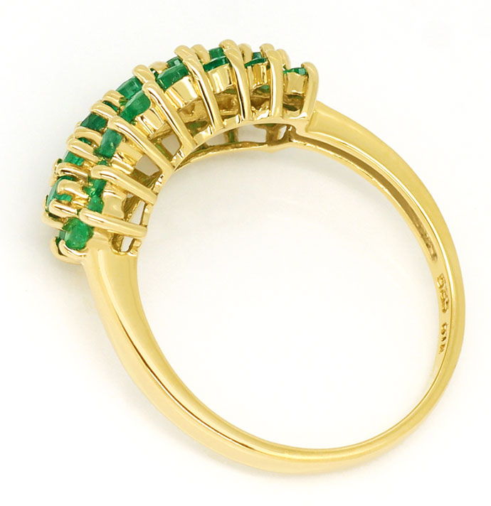 Foto 3 - Smaragd Ring mit 1,47ct Spitzen Smaragden, 14K Gelbgold, R7766