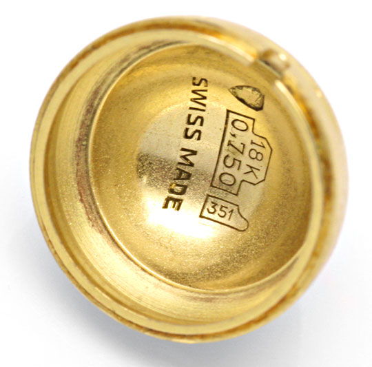 Foto 5 - Gold Kugel Anhäger Uhr Emaille Goldkette Rar 18K Topuhr, U1558