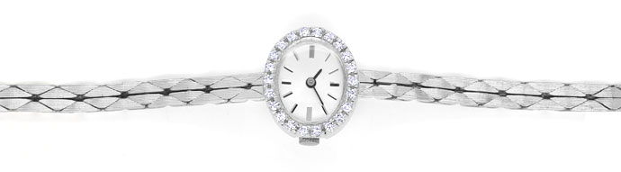 Foto 1 - Damen-Armbanduhr 0,36ct Diamant-Lünette in 14K Weißgold, U2534